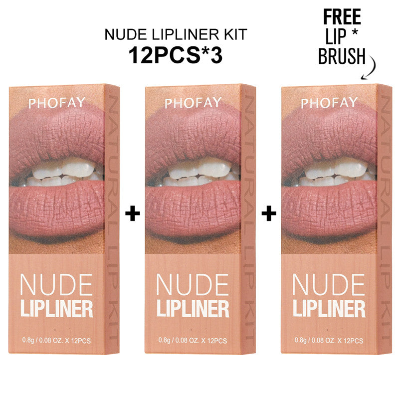 Kit de Perfilador de Labios nude PHOFAY