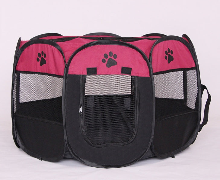 Valla octogonal plegable para mascotas, de tela Oxford, para perros y gatos