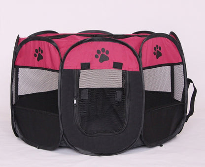 Valla octogonal plegable para mascotas, de tela Oxford, para perros y gatos