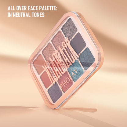 Paleta de Sombras de ojos PHOFAY 12 Colores