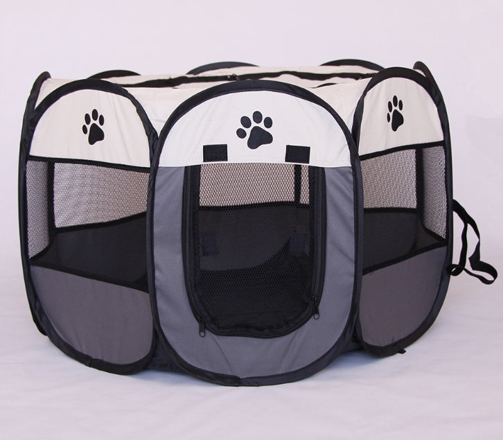 Valla octogonal plegable para mascotas, de tela Oxford, para perros y gatos