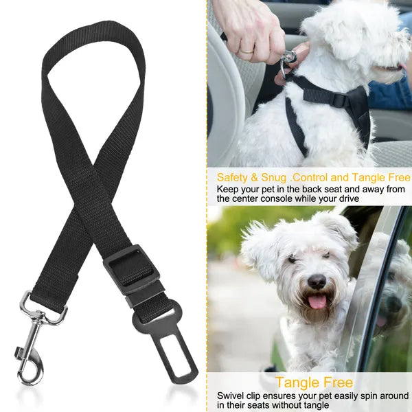 2 Correas de seguridad ajustables para perros y gatos.