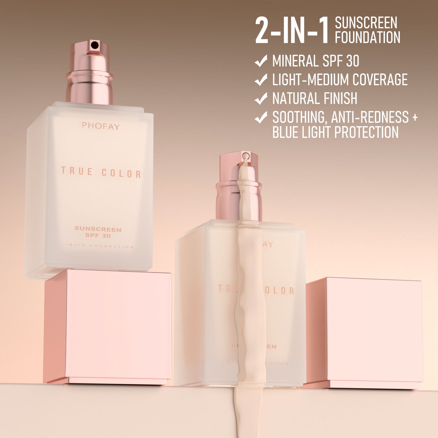 Base de Maquillaje Líquida con Protector Solar Mate SPF 30