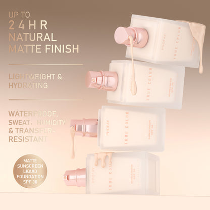 Base de Maquillaje Líquida con Protector Solar Mate SPF 30