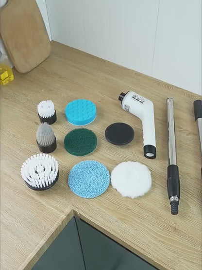 Cepillo de Limpieza Eléctrico Giratorio para Baño, Cocina y Coche