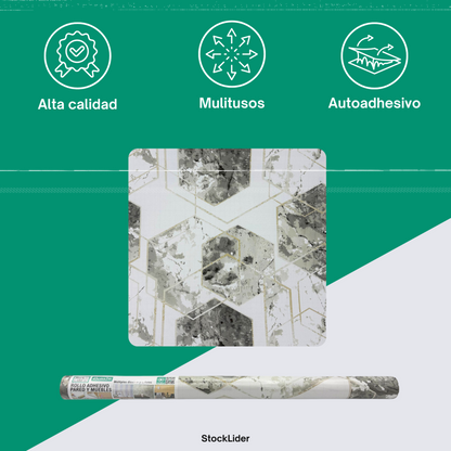 Rollo adhesivo pared y muebles 45cm x 2m