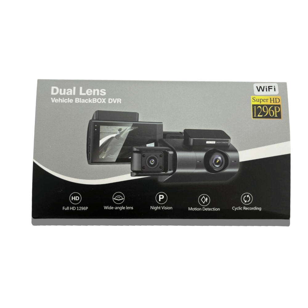 Lente Dual Blackbox DVR para Vehículo