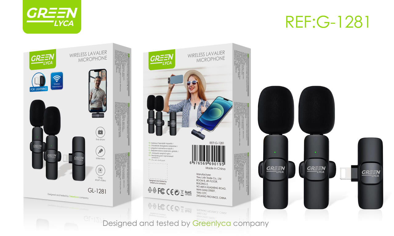 Micrófono Grabador de Voz Lavalier 2 en 1: Inalámbrico, Portátil y Ultra Mini