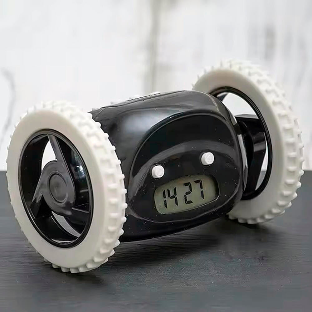 Despertador Digital Inteligente con Ruedas Que Corre