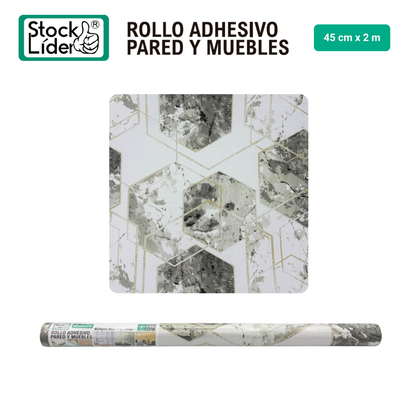 Rollo adhesivo pared y muebles 45cm x 2m