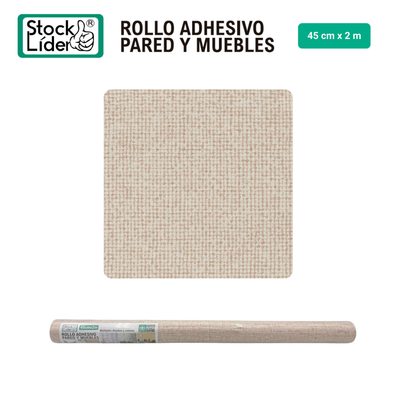 Rollo adhesivo pared y muebles 45cm x 2m