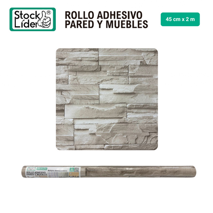 Rollo adhesivo pared y muebles 45cm x 2m