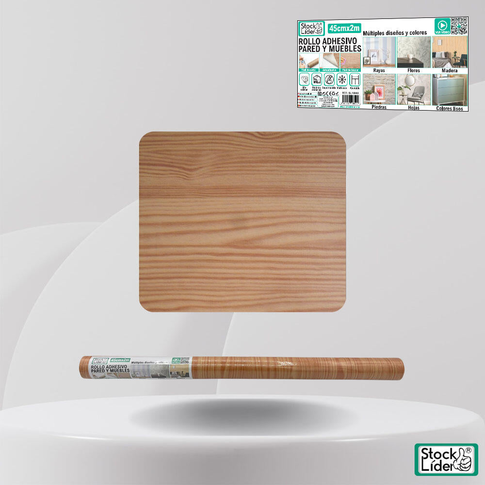 Rollo adhesivo pared y muebles 45cm x 2m