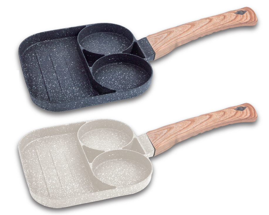 Sartén Antiadherente de 3 Compartimentos