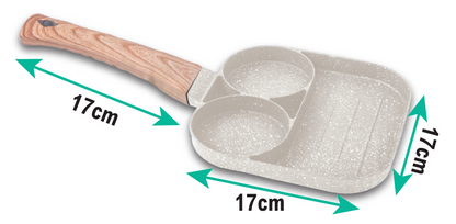 Sartén Antiadherente de 3 Compartimentos