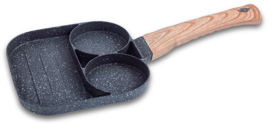 Sartén Antiadherente de 3 Compartimentos