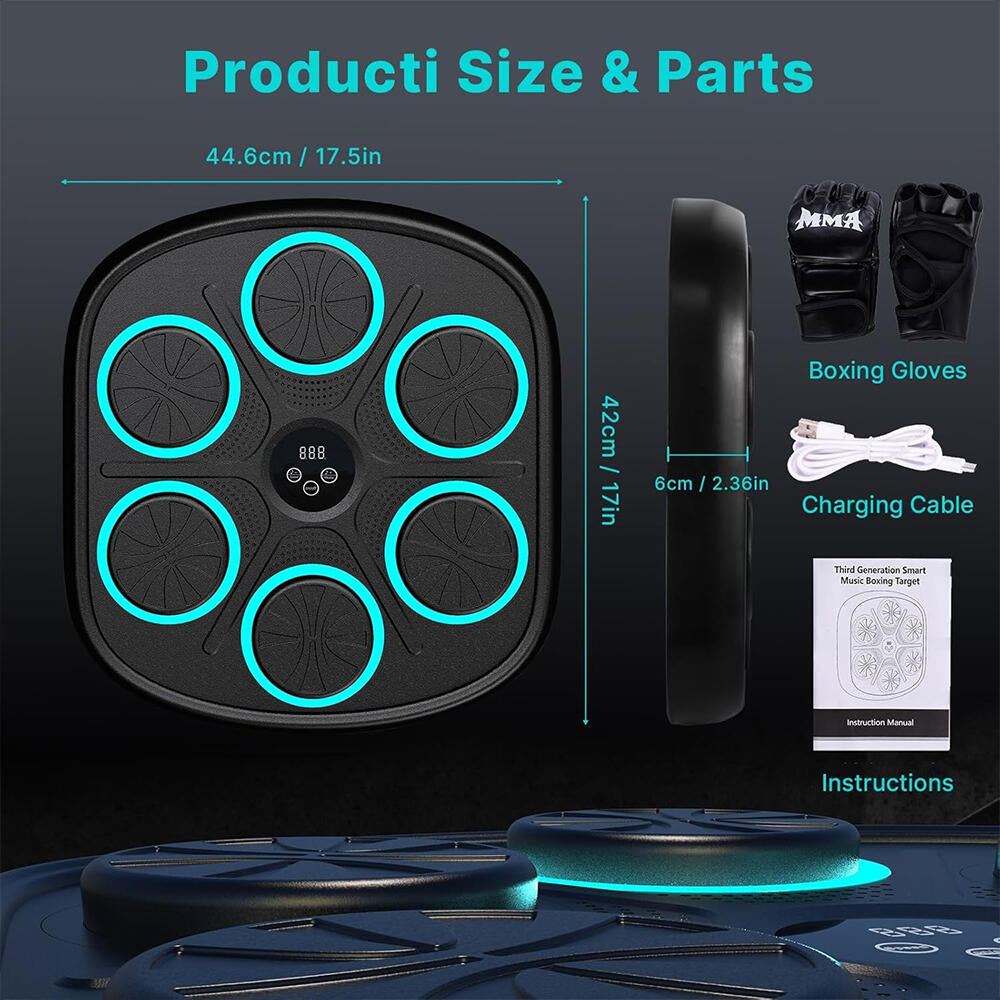 Máquina de Boxeo Musical con Guantes de Boxeo 3.0