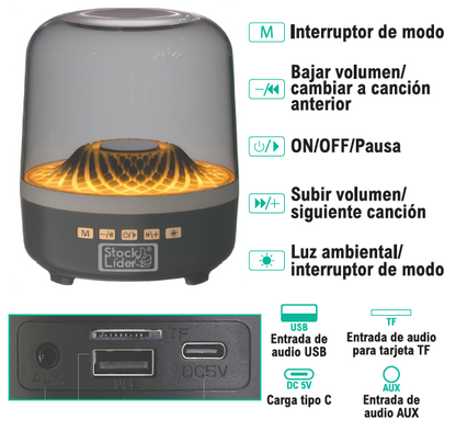 Altavoz RGB - Sonido de Calidad e Iluminación LED Multicolor