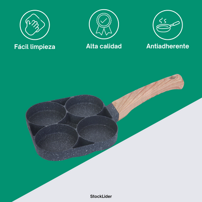 Sartén Antiadherente de 4 Compartimentos