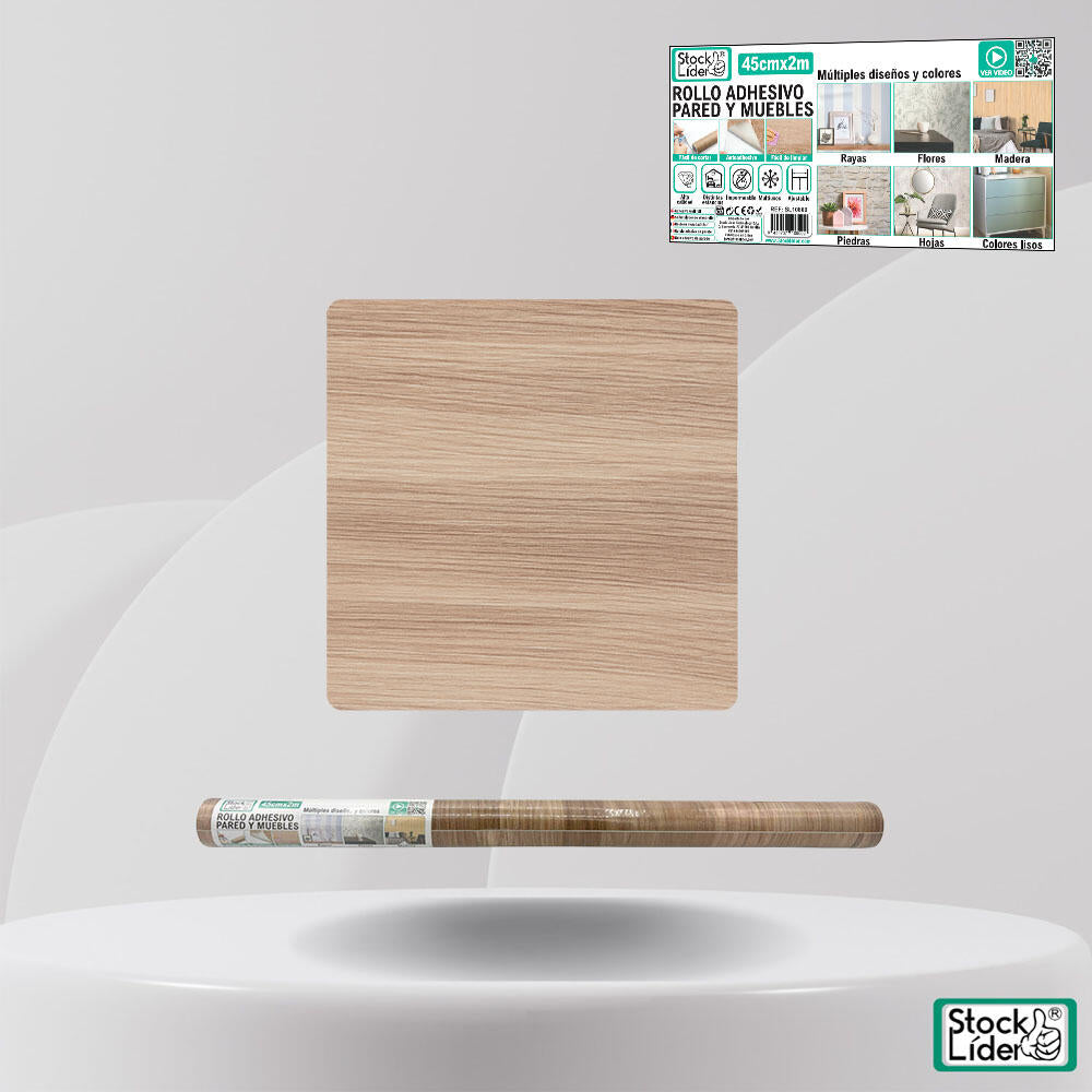 Rollo adhesivo pared y muebles 45cm x 2m