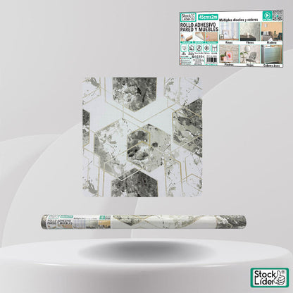 Rollo adhesivo pared y muebles 45cm x 2m