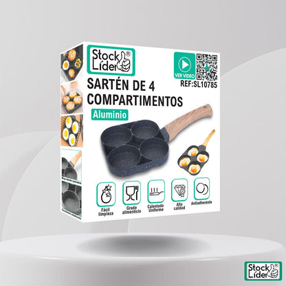 Sartén Antiadherente de 4 Compartimentos