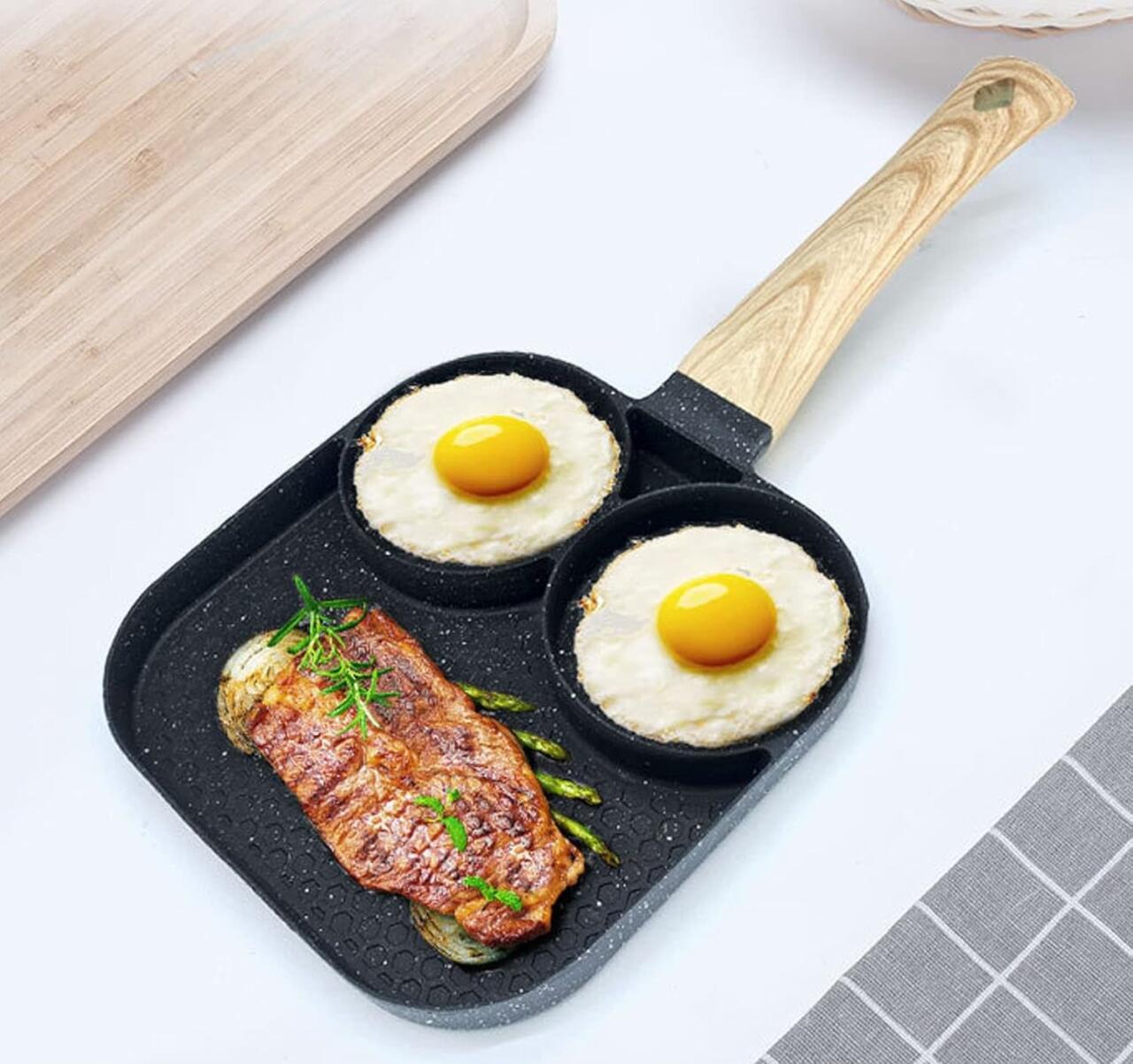 Sartén Antiadherente de 3 Compartimentos