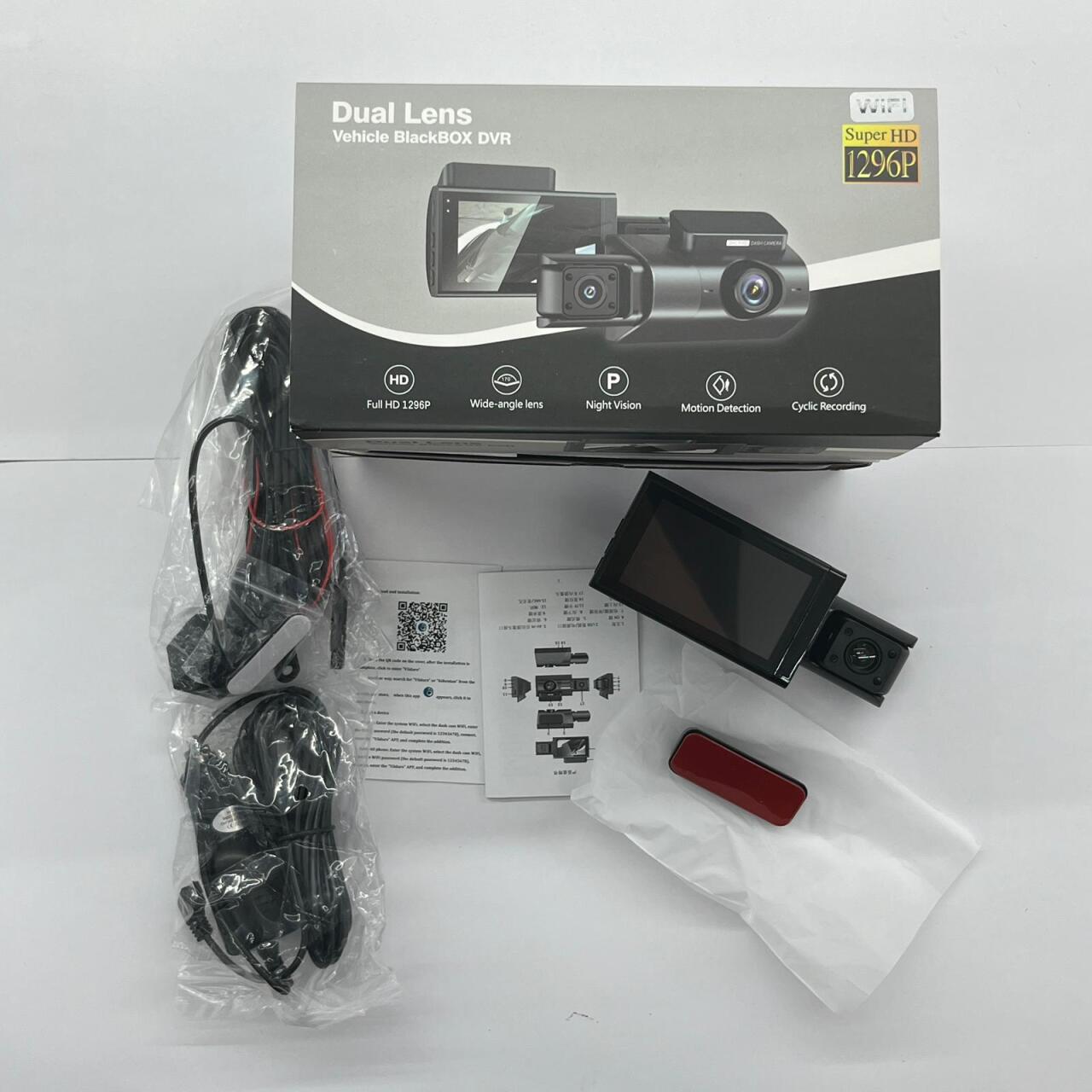 Lente Dual Blackbox DVR para Vehículo