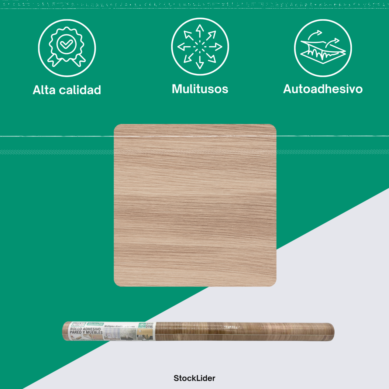 Rollo adhesivo pared y muebles 45cm x 2m