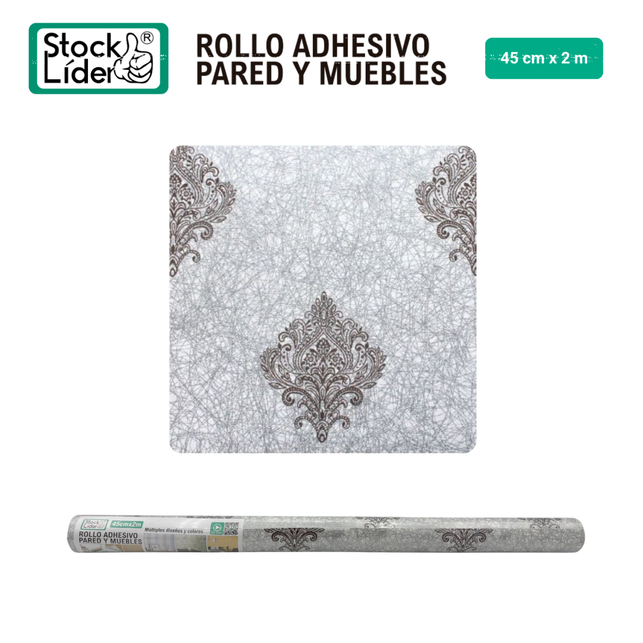 Rollo adhesivo pared y muebles 45cm x 2m