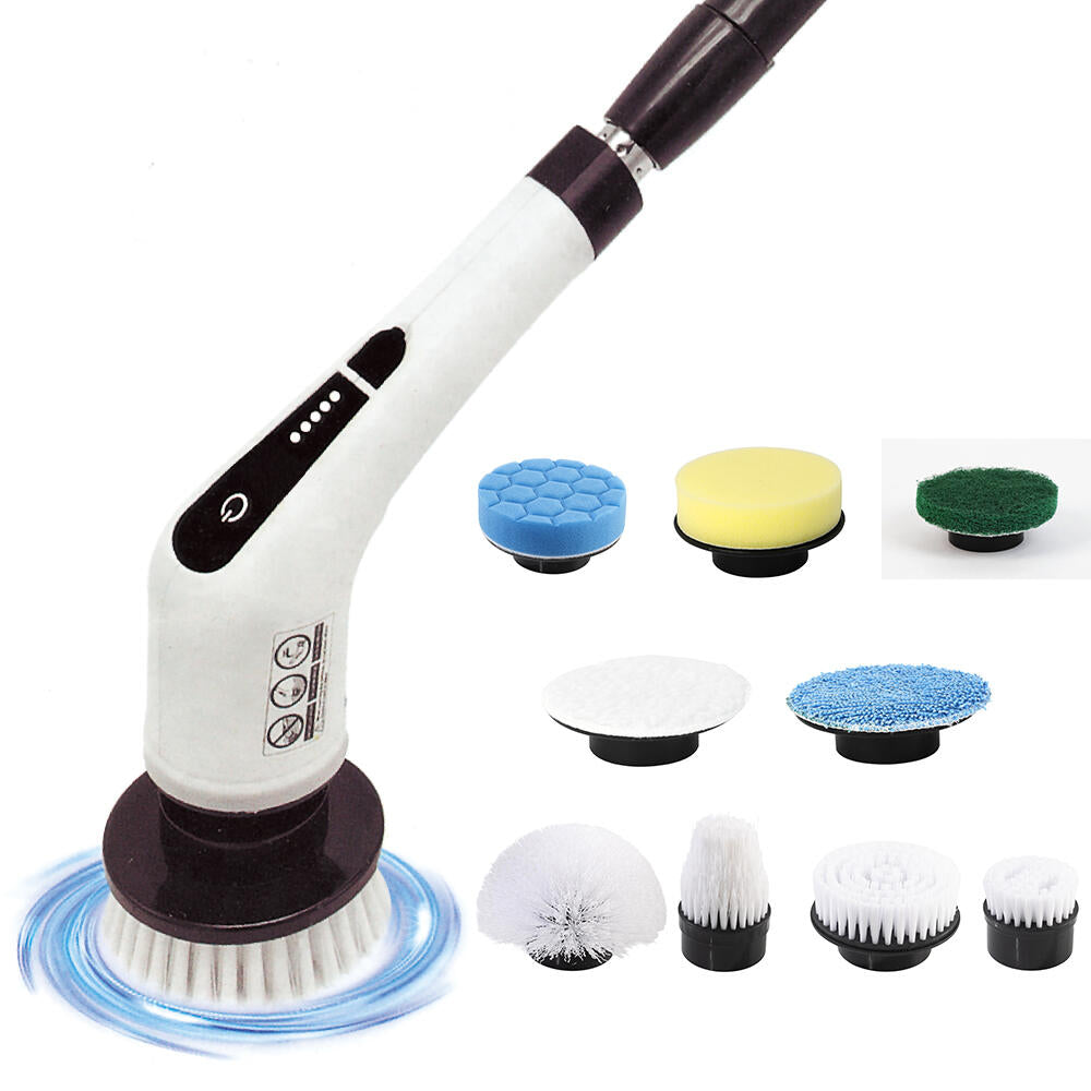 Cepillo de Limpieza Eléctrico Giratorio para Baño, Cocina y Coche