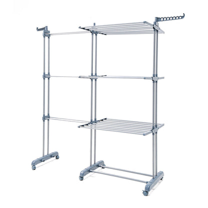 Tendedero Plegable Vertical Extensible con Ruedas